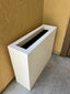 Tall Skinny White Outdoor Fiberglass Modern Planter