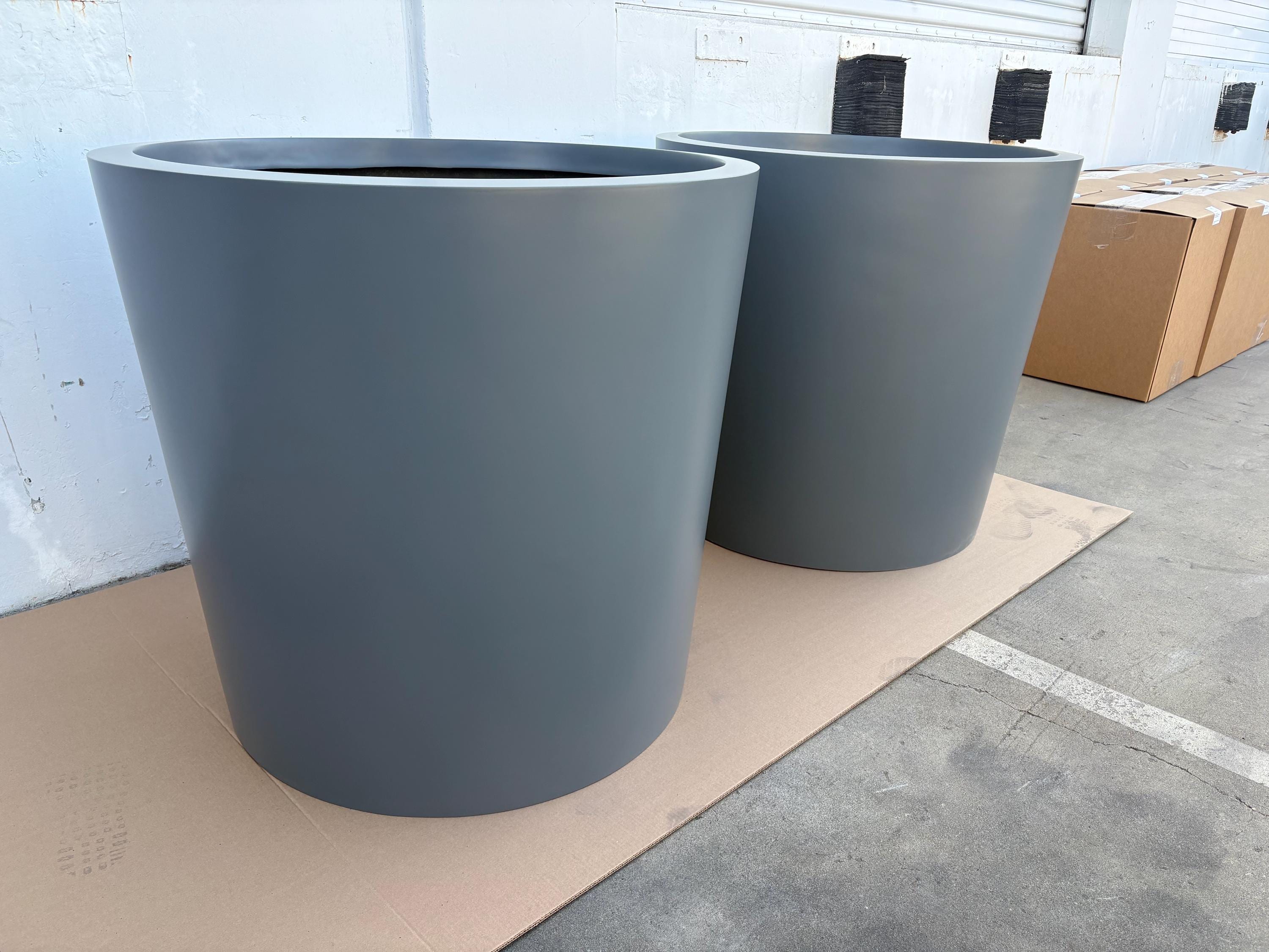 36 inch tall planter pot Extra Large 36" Round Fiberglass Tree Planter – Bold & Modern