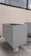 Light Gray Rectangular Fiberglass Planters Under Construction