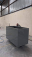 Large Fiberglass Dark Gray Planter Under Construction