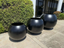 Large Spherical Fiberglass Planter - Custom Outdoor Commercial Pots - Factory Direct Sphere Planters