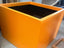 Large Square Bright Orange Fiberglass Planter