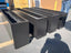Four Long Rectangular Modern Planters Black