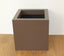 Square Dark Brown Fiberglass Planter