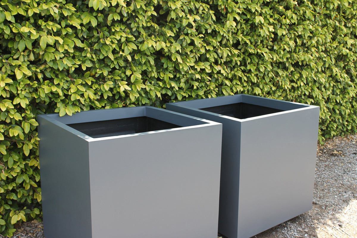 Large Square Fiberglass Planters – XL Commercial from 36" to 18 ...
